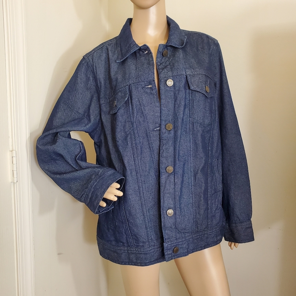 Jessica London Denim Jacket 100% Cotton - Picture 1 of 5